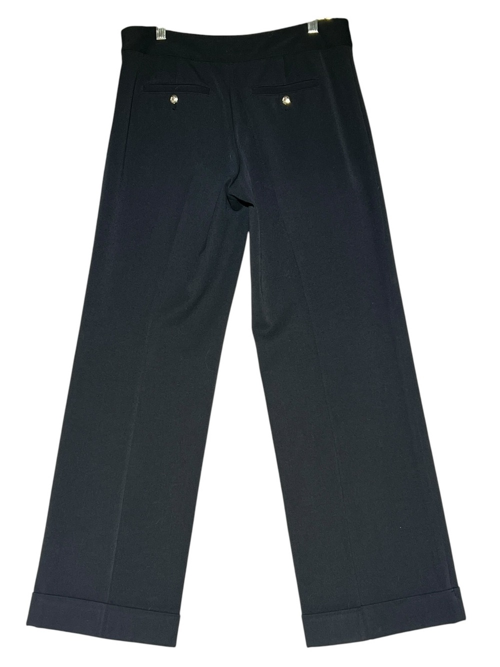 VIVIENNE TAM Navy Nautical Sailor Wide Leg Button Pants Side Zip Women's 6 - Picture 3 of 15